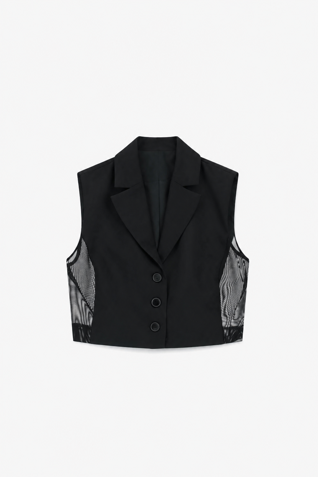 Vest cropped with mesh sides