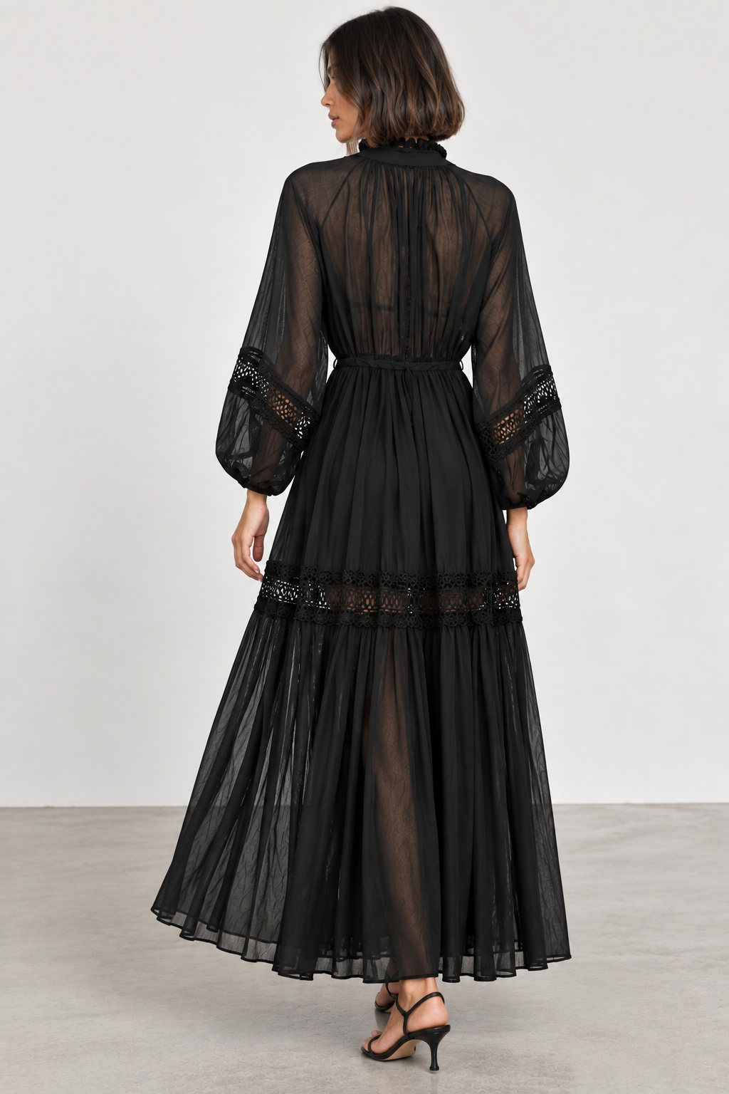 Dress with eyelet details