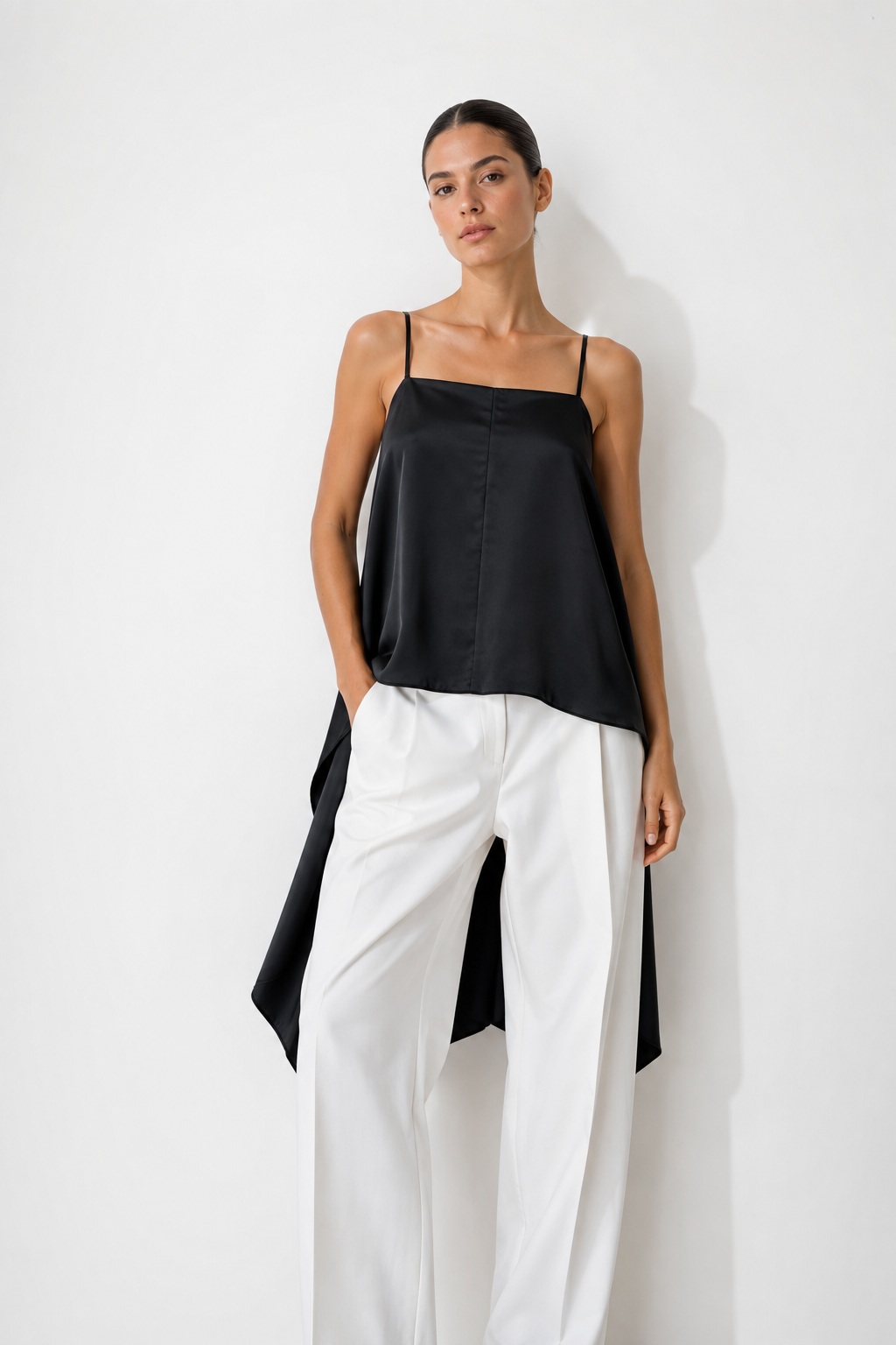 Top with draping panel
