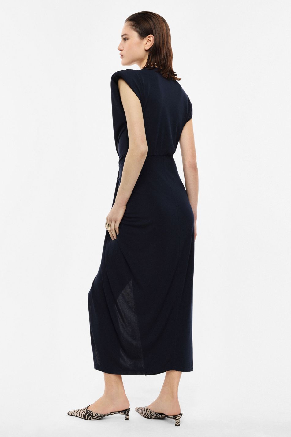 Long dress deep v-neck