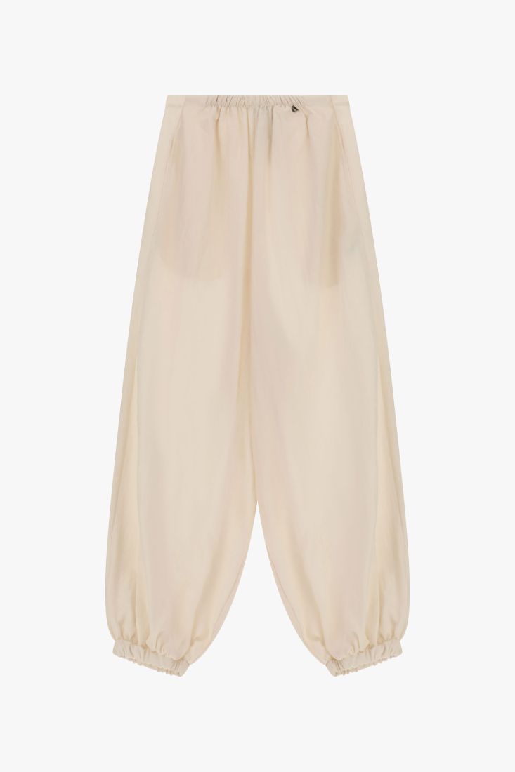 Trousers wide-leg with elastic waist