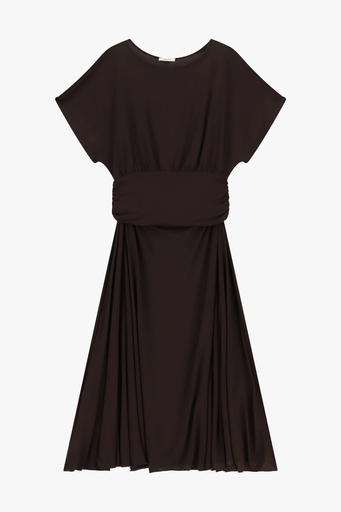 Midi dress with grained belt