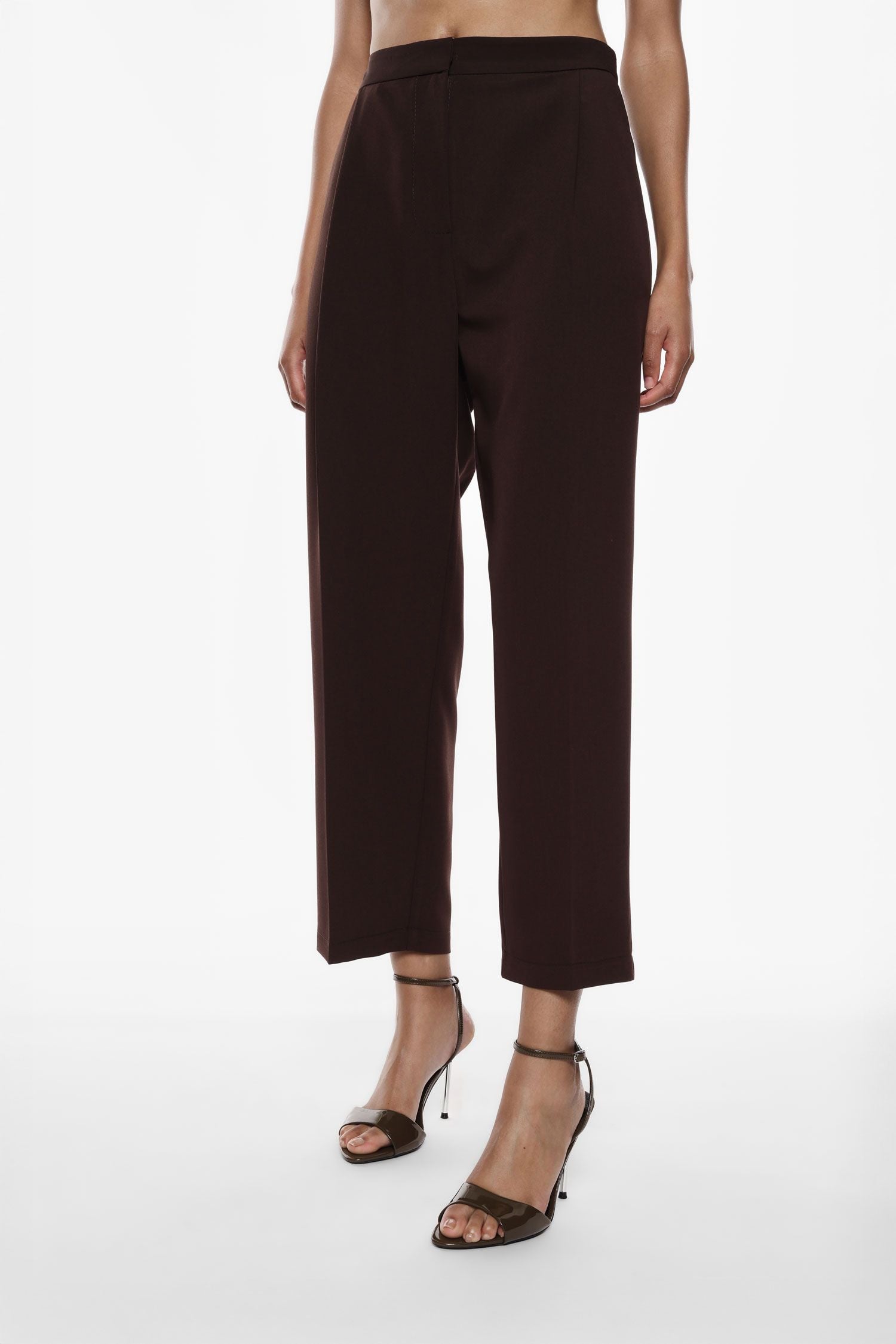 High-rise cropped trousers