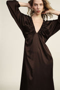 Midi dress with long sleeves