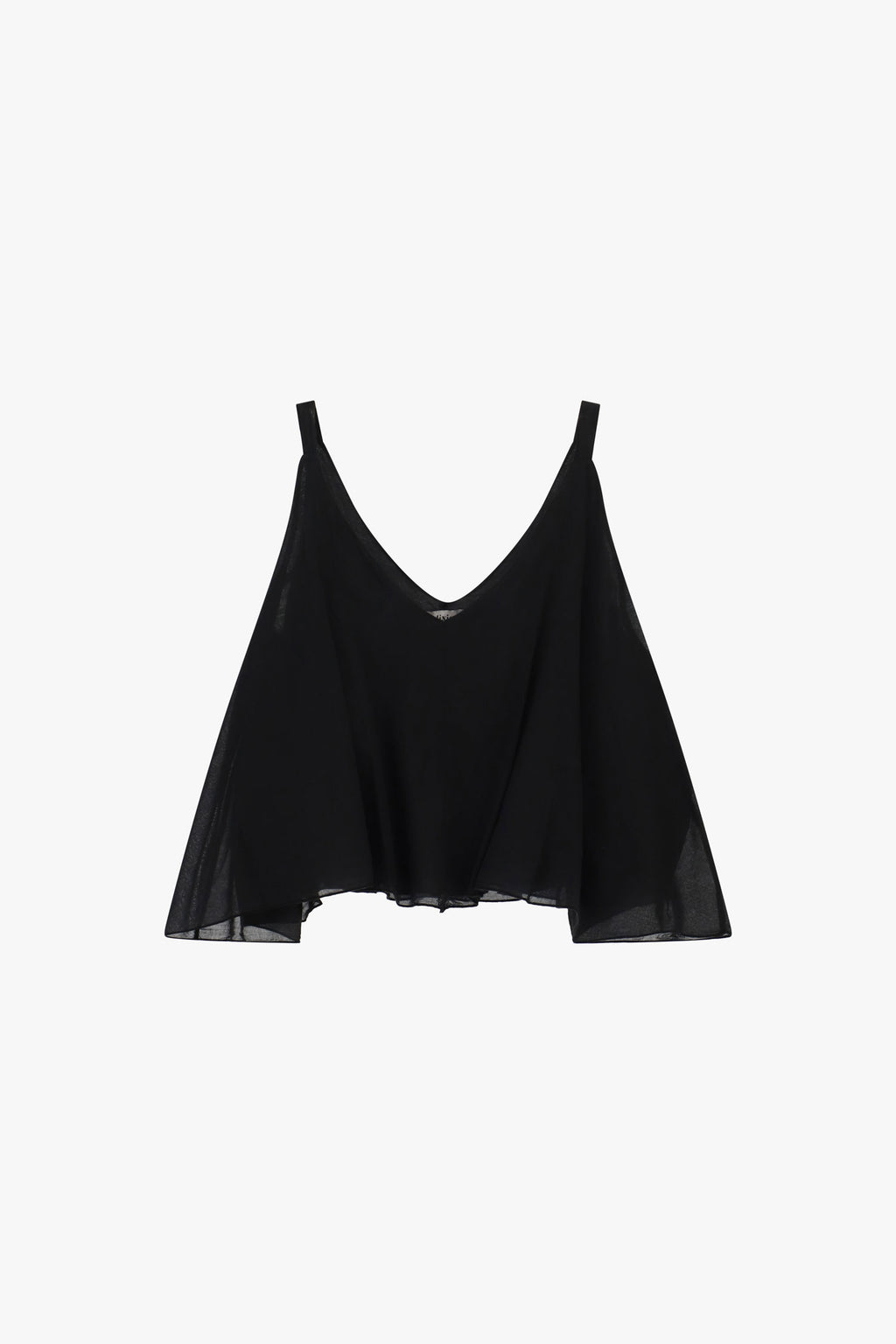 Flowy top with straps and asymmetric hem