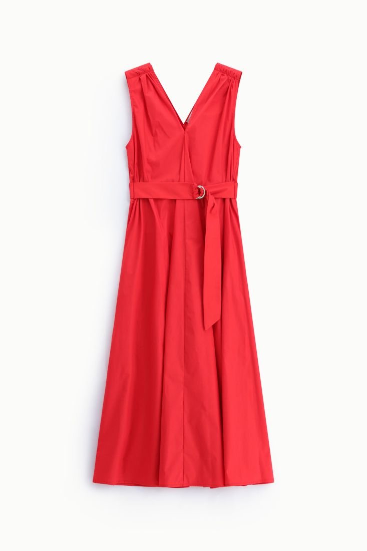 V-neck midi dress