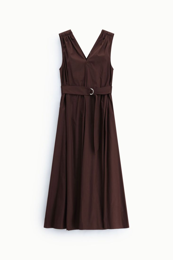 V-neck midi dress