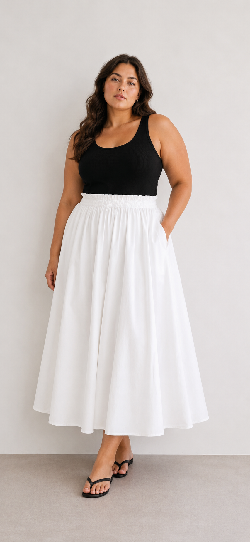 Cotton maxi skirt