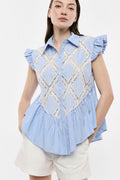 Lace embroidery shirt