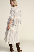 Midi skirt with floral print
