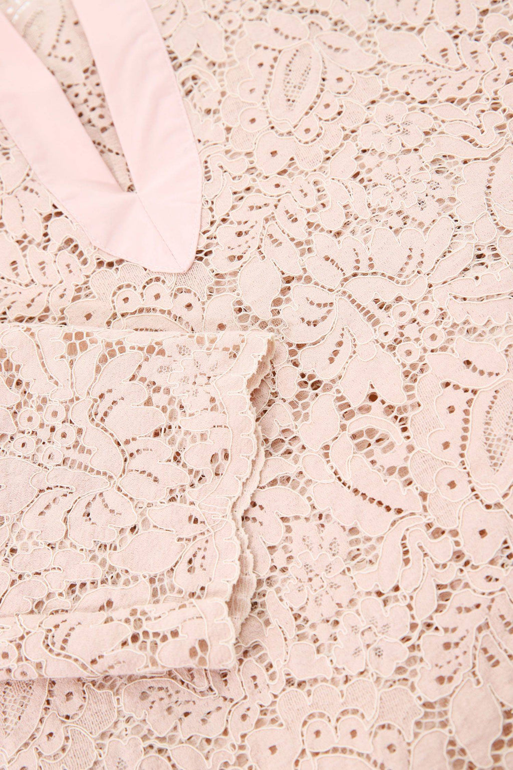Sheer-look lace shirt