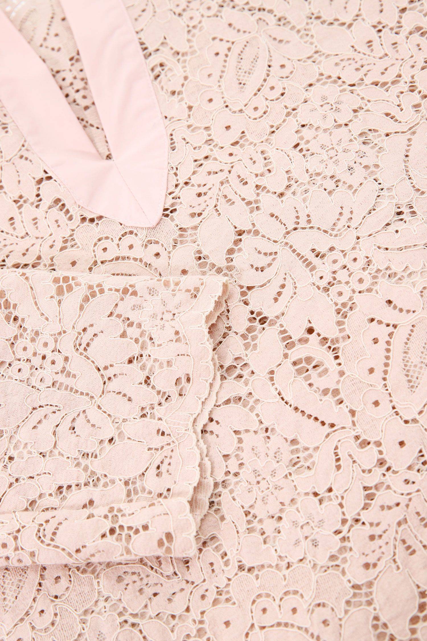 Sheer-look lace shirt