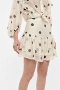 Polka dot mini skirt