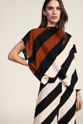 Blouse with striped pattern