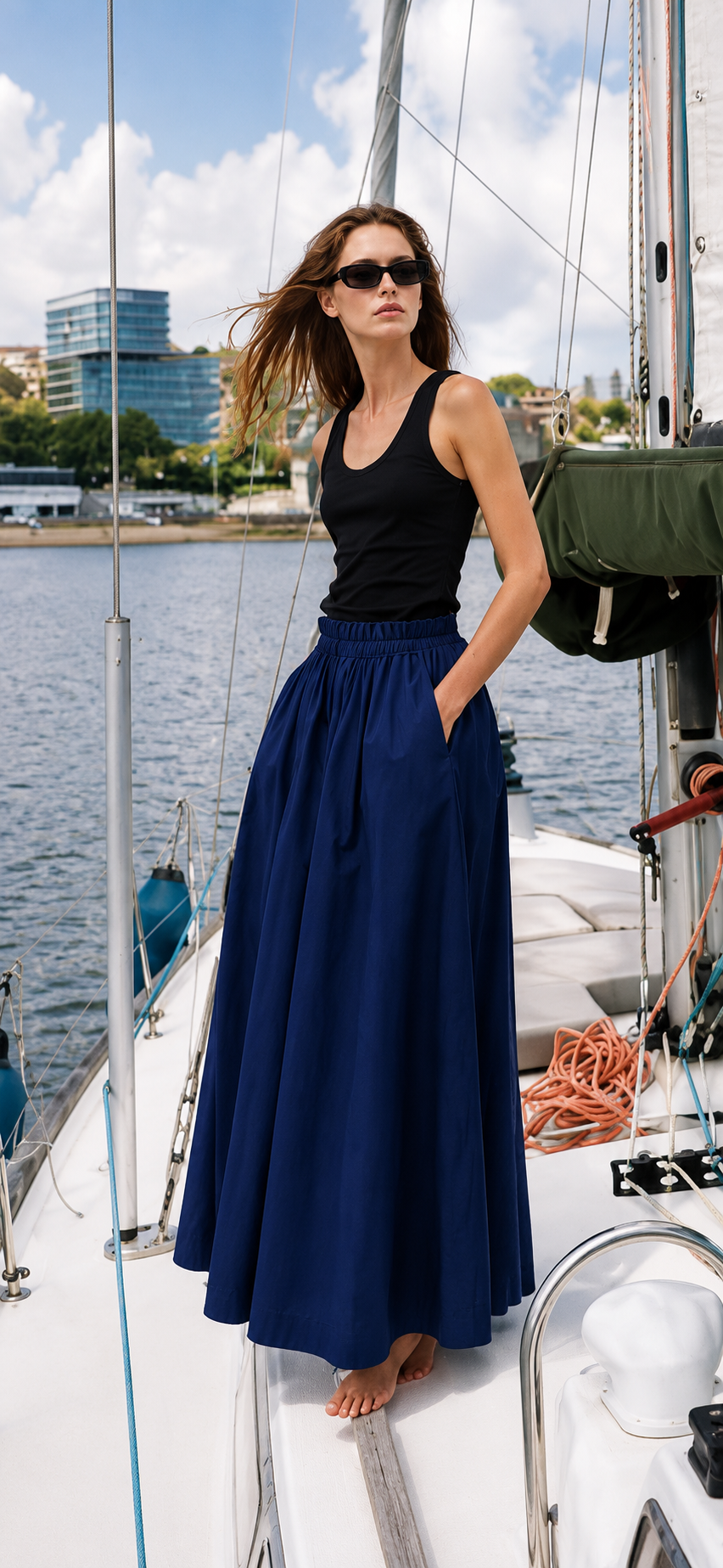 Cotton maxi skirt