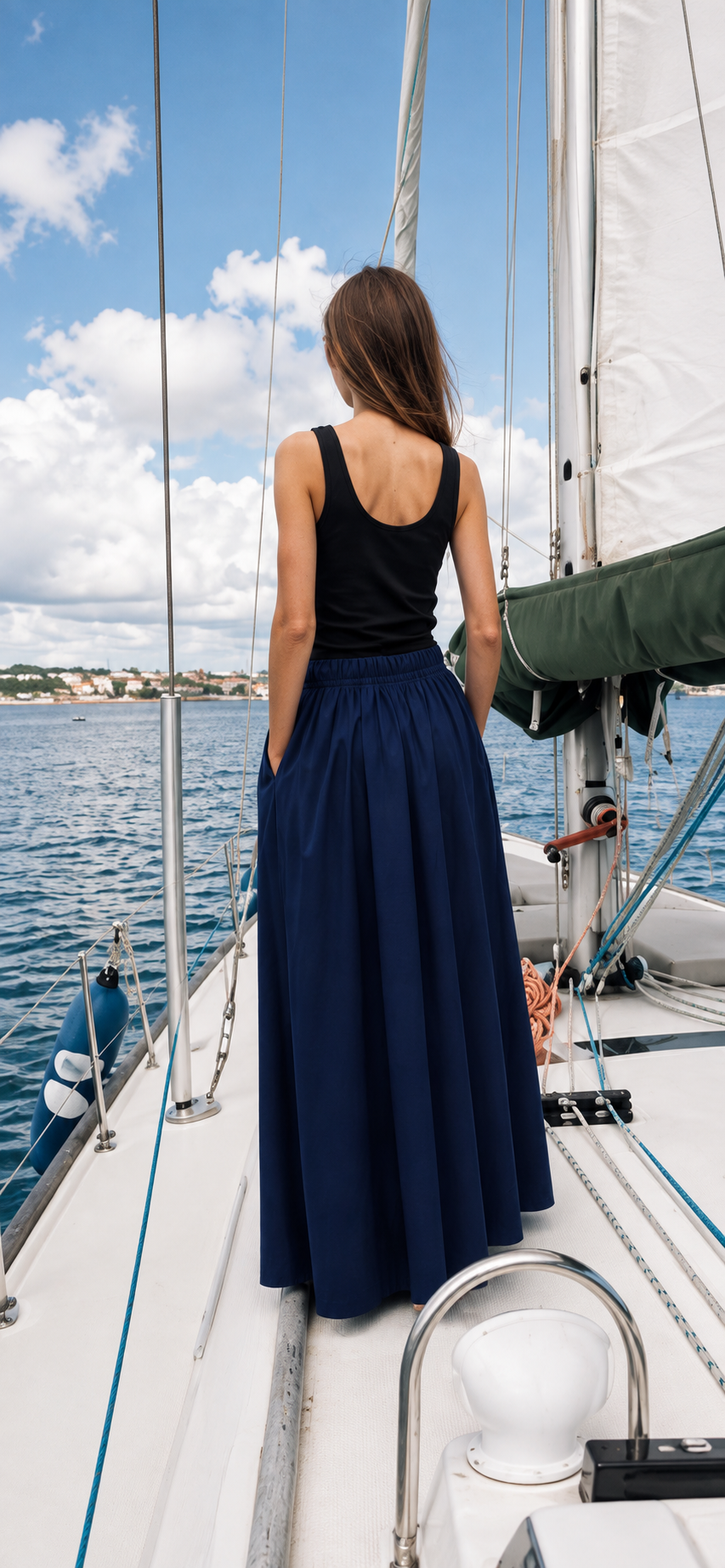 Cotton maxi skirt