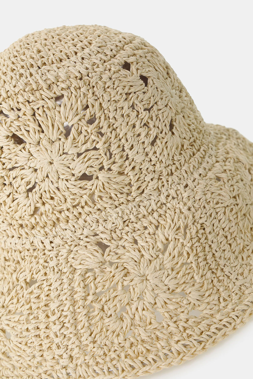 Crochet openwork bucket hat