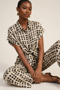 Cropped shirt with pattern