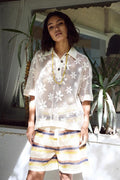 Crochet-flower polo