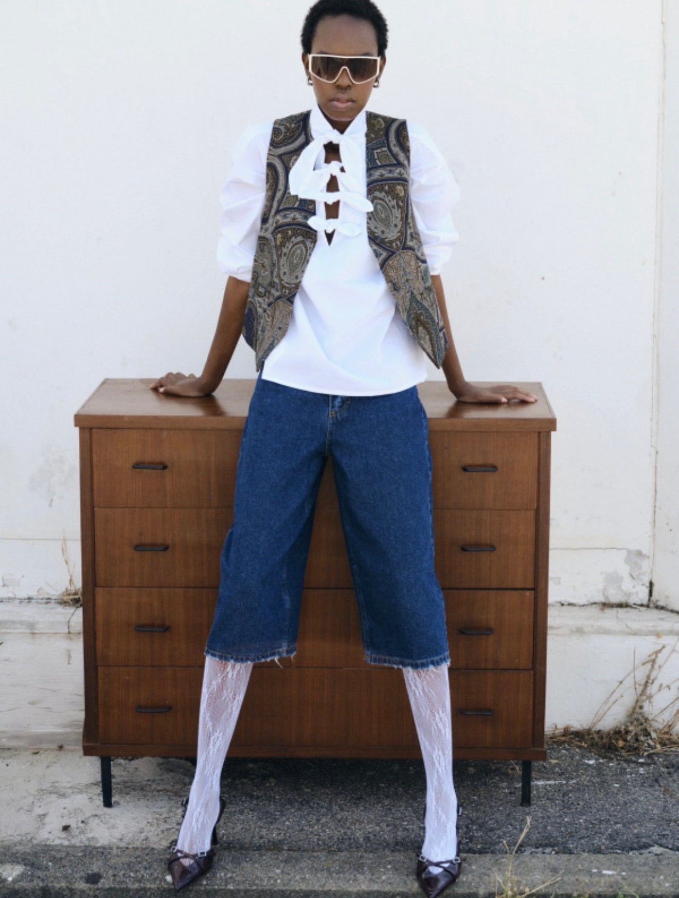 Denim bermuda