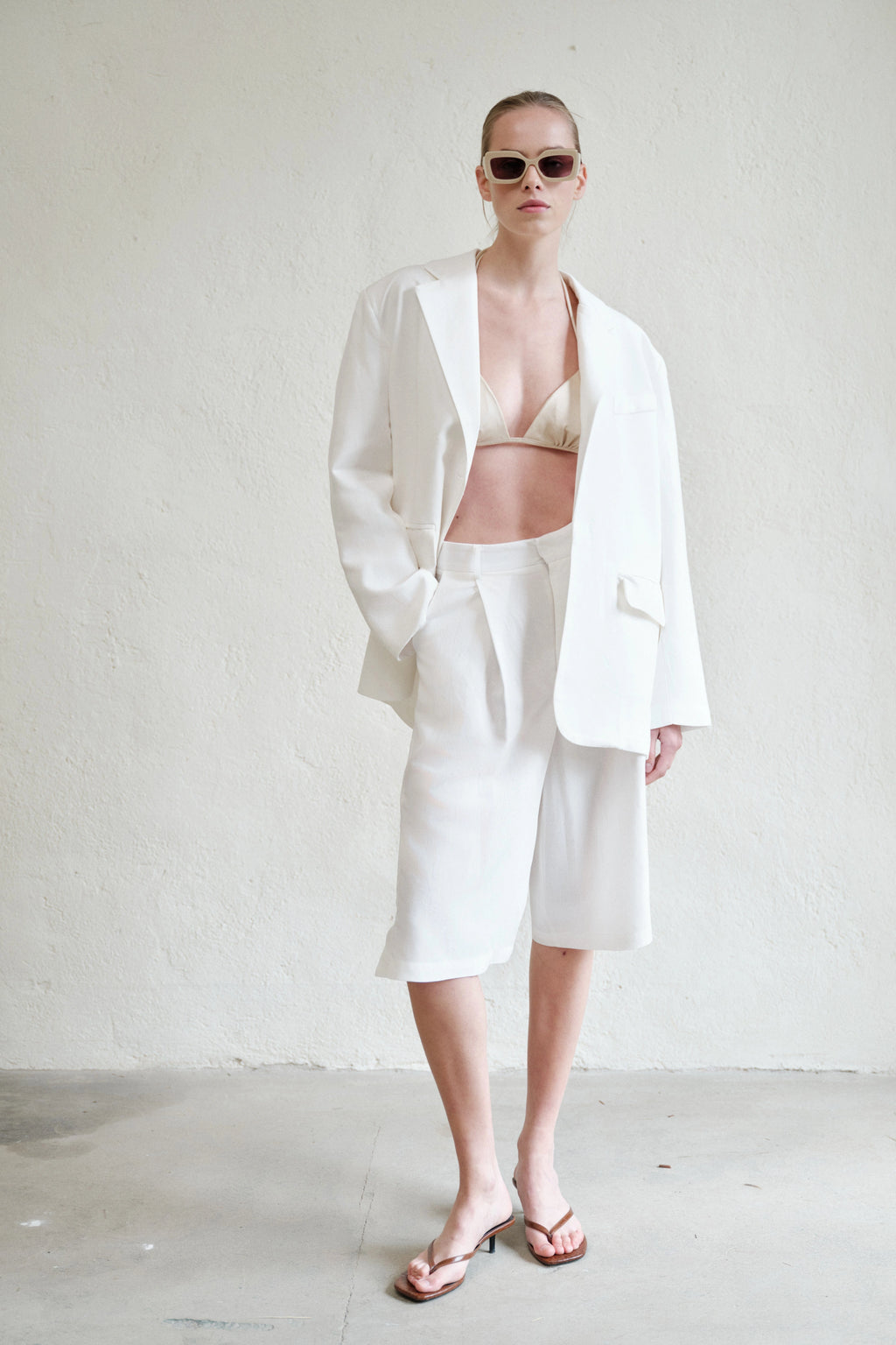 Linen bermuda