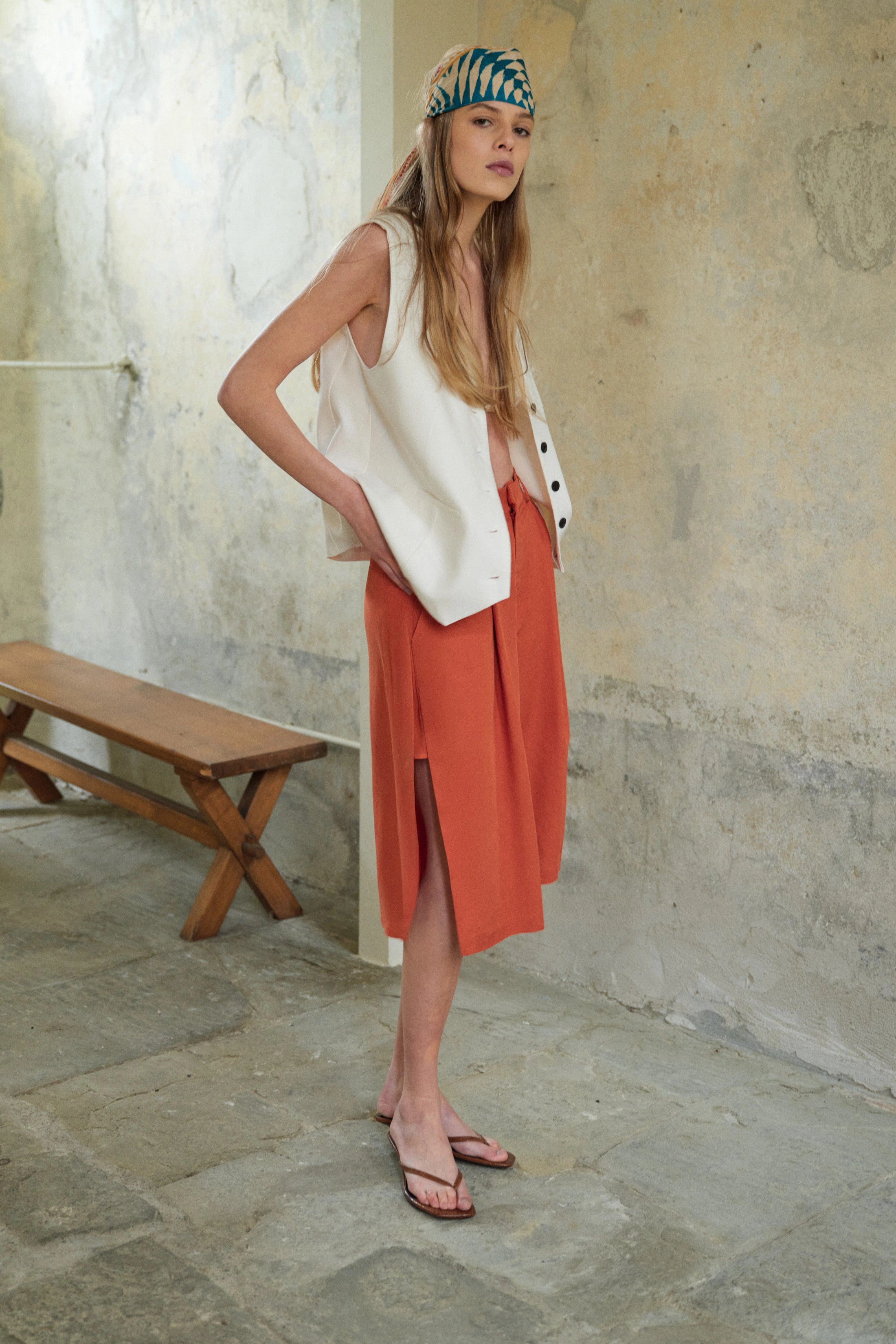 Linen bermuda