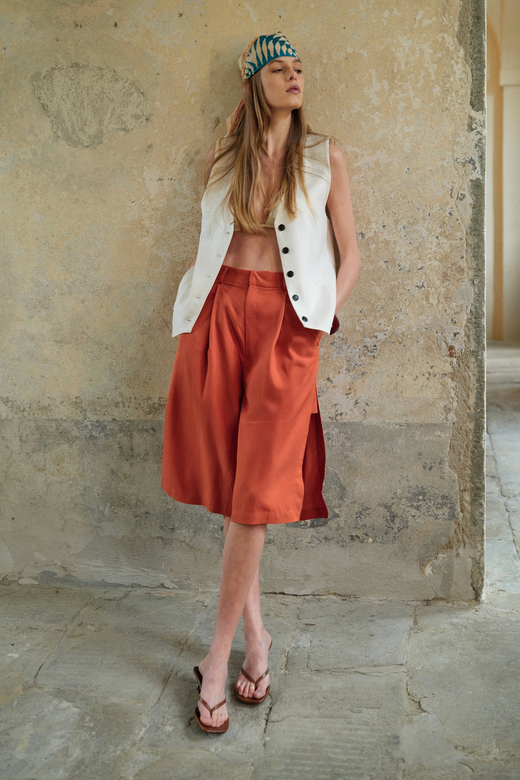 Linen bermuda