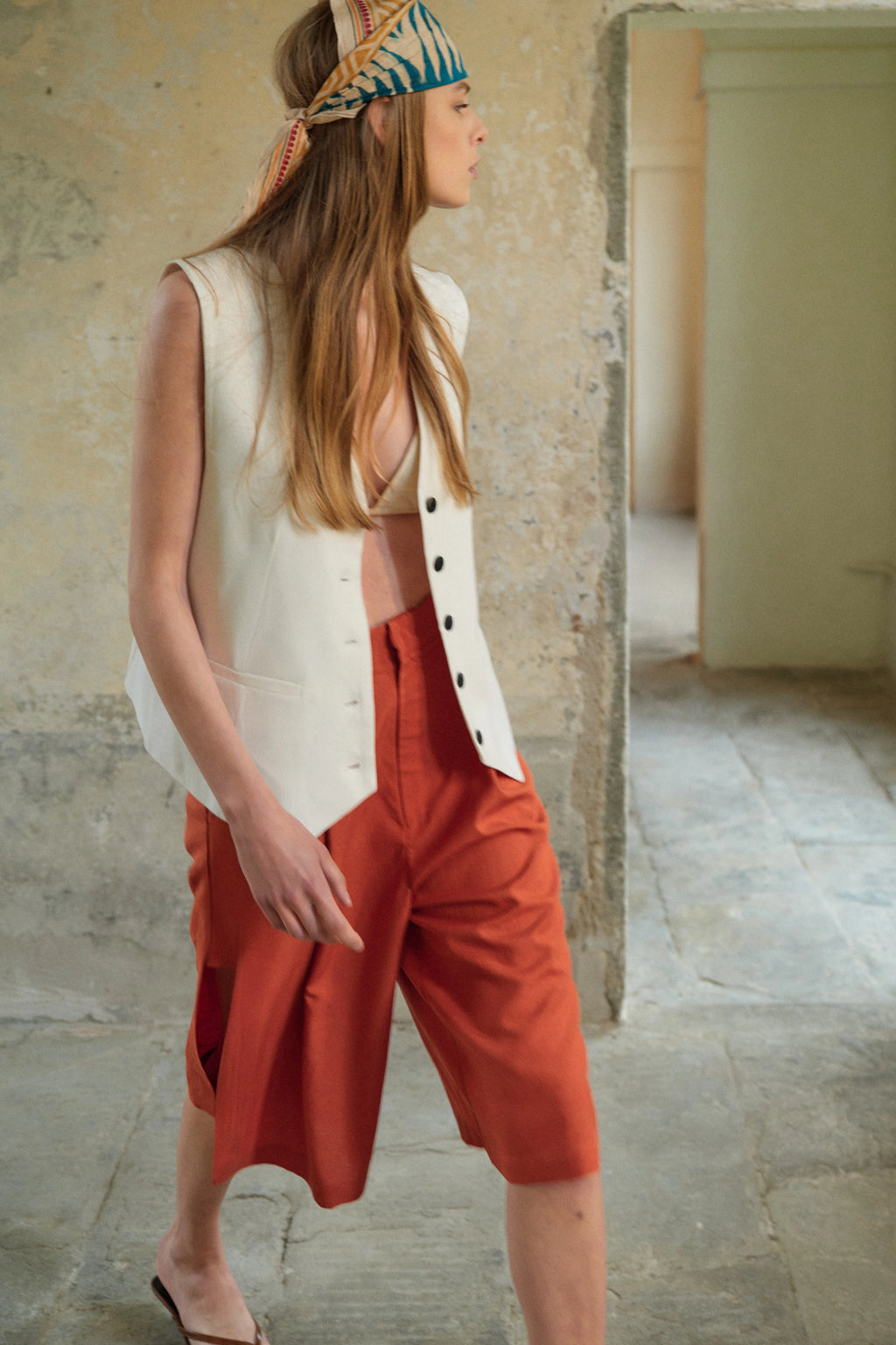 Linen bermuda