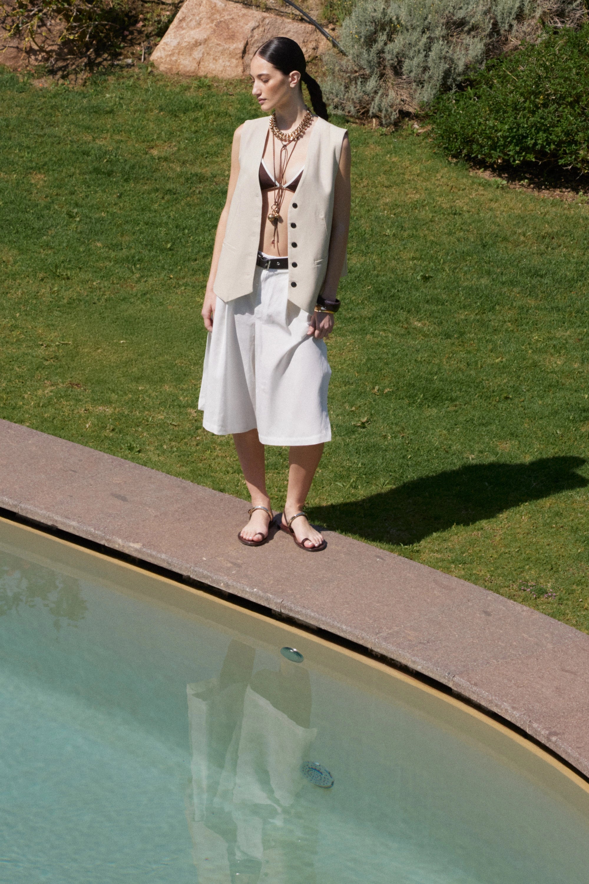 Linen bermuda