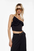 Crop top with floral detail