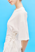 Adjustable side laces T-shirt