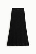 Skirt with floral lace