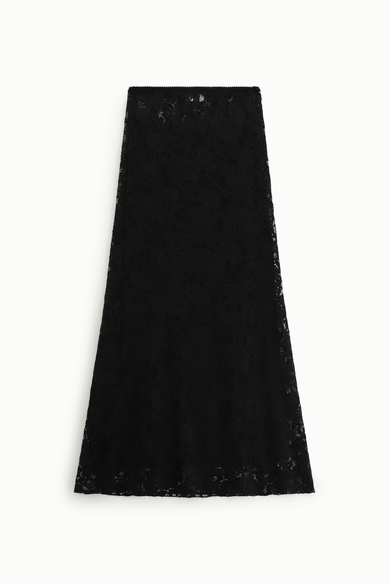 Skirt with floral lace