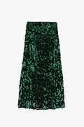 All-over sequin midi skirt